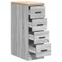 Armario de garaje de madera maciza pino gris Sonoma 30x51x85 cm by , Armarios industriales - Ref: Foro24-860585, Price: 81,41...