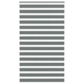 Estor cebra gris oscuro tejido ancho 130,9 cm poliéster by , Blinds and blinds - Ref: Foro24-4014190, Price: 31,17 €, Discoun...