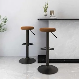 Taburetes de cocina 2 unidades terciopelo marrón by , Kitchen stools - Ref: Foro24-333141, Price: 102,63 €, Discount: %