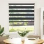 Estor cebra negro 100x100 cm tejido ancho 95,9 cm poliéster by , Blinds and blinds - Ref: Foro24-4014209, Price: 23,12 €, Dis...