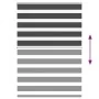 Estor cebra negro 100x150 cm tejido ancho 95,9 cm poliéster by , Blinds and blinds - Ref: Foro24-4014235, Price: 30,01 €, Dis...