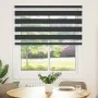 Estor cebra negro 125x100 cm tejido ancho 120,9 cm poliéster de , Persianas y estores - Ref: Foro24-4014214, Precio: 22,75 €,...