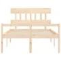 Bed for seniors with solid wood headboard 140x190cm by vidaXL, Beds and slatted bases - Ref: Foro24-3195396, Price: 152,52 €,...