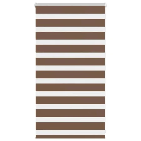 Estor cebra marrón 90x100 cm tejido ancho 85,9 cm poliéster | Tu tienda online para hogar, jardín y más Foro24.es