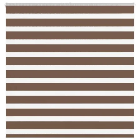 Estor cebra marrón 140x150 cm tejido ancho 135,9 cm poliéster de , Persianas y estores - Ref: Foro24-4014347, Precio: 33,53 €...