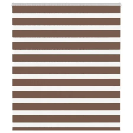 Estor cebra marrón 130x150 cm tejido ancho 125,9 cm poliéster de , Persianas y estores - Ref: Foro24-4014345, Precio: 30,23 €...
