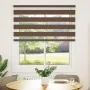 Estor cebra marrón 130x150 cm tejido ancho 125,9 cm poliéster de , Persianas y estores - Ref: Foro24-4014345, Precio: 30,23 €...
