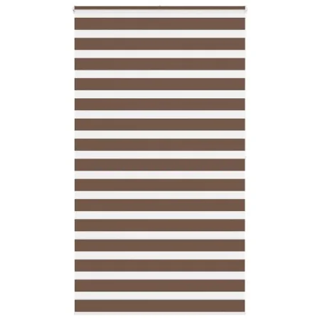 Estor cebra marrón 135x200 cm tejido ancho 130,9 cm poliéster | Tu tienda online para hogar, jardín y más Foro24.es
