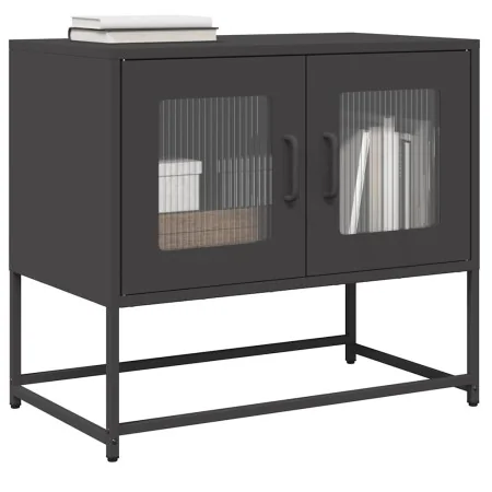Mueble para TV acero laminado en frío negro 68x39x60,5 cm von , TV-Möbel - Ref: Foro24-853332, Preis: 69,03 €, Rabatt: %