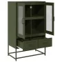 Aparador de acero verde oliva 68x39x111,5 cm de , Aparadores - Ref: Foro24-853366, Precio: 146,16 €, Descuento: %