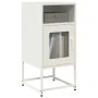 Mesita de noche acero laminado en frío blanco 36x39x78 cm by , Sideboards - Ref: Foro24-853415, Price: 60,90 €, Discount: %
