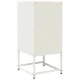 Mesita de noche acero laminado en frío blanco 36x39x78 cm by , Sideboards - Ref: Foro24-853415, Price: 60,90 €, Discount: %