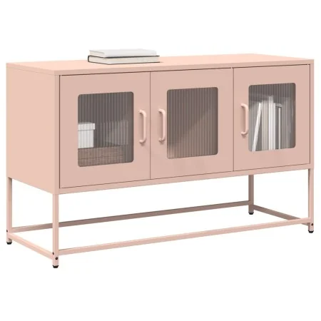 Mueble para TV acero laminado en frío rosa 100,5x39x60,5 cm by , TV Furniture - Ref: Foro24-853339, Price: 96,62 €, Discount: %