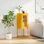 Aparador de acero laminado en frío amarillo 36x39x107 cm by , Sideboards - Ref: Foro24-853401, Price: 70,29 €, Discount: %
