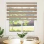 Estor cebra marrón arena tejido ancho 125,9 cm poliéster | Tu tienda online para hogar, jardín y más Foro24.es
