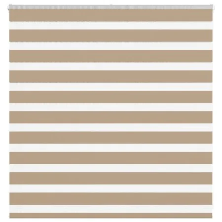 Estor cebra marrón arena tejido ancho 145,9 cm poliéster by , Blinds and blinds - Ref: Foro24-4014531, Price: 27,10 €, Discou...