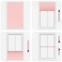 Estor Plisado rosa 120x200 cm Tela Ancho 119,4 cm Poliéster by , Blinds and blinds - Ref: Foro24-4015470, Price: 22,92 €, Dis...