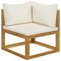 Garden furniture 8 pcs cream cushions solid acacia wood by vidaXL, Garden sets - Ref: Foro24-3057645, Price: 843,44 €, Discou...