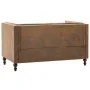 Sofá Chesterfield de 2 plazas tapizado tela aspecto ante marrón by , Sofas - Ref: Foro24-247156, Price: 354,20 €, Discount: %