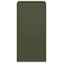 Jardinera de acero laminado en frío verde oliva 40x40x80 cm by , Pots and planters - Ref: Foro24-860706, Price: 76,79 €, Disc...