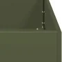 Jardinera de acero laminado en frío verde oliva 40x40x80 cm by , Pots and planters - Ref: Foro24-860706, Price: 76,79 €, Disc...