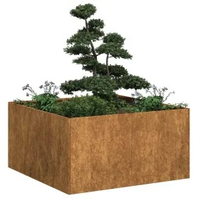 Jardinera oxidada 80x80x40 cm acero corten by , Pots and planters - Ref: Foro24-860744, Price: 70,16 €, Discount: %