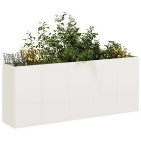 Jardinera de acero laminado en frío blanco 200x40x80 cm von , Töpfe und Pflanzgefäße - Ref: Foro24-860725, Preis: 223,80 €, R...