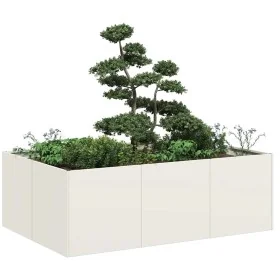Jardinera acero blanco 120x80x40 cm von , Töpfe und Pflanzgefäße - Ref: Foro24-860746, Preis: 96,52 €, Rabatt: %