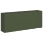Jardinera de acero laminado en frío verde oliva 200x40x80 cm by , Pots and planters - Ref: Foro24-860727, Price: 200,80 €, Di...