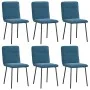Sillas de comedor 6 unidades terciopelo azul by , dining chairs - Ref: Foro24-3315589, Price: 249,67 €, Discount: %