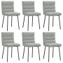 Sillas de comedor giratorias 6 uds terciopelo gris claro de , Sillas de comedor - Ref: Foro24-3315652, Precio: 274,80 €, Desc...