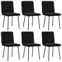 Silla de comedor 6 unidades terciopelo negro de , Sillas de comedor - Ref: Foro24-3315509, Precio: 250,74 €, Descuento: %