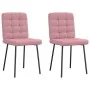 Sillas de comedor 2 unidades terciopelo rosa de , Sillas de comedor - Ref: Foro24-4101084, Precio: 89,31 €, Descuento: %