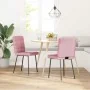 Sillas de comedor 2 unidades terciopelo rosa de , Sillas de comedor - Ref: Foro24-4101084, Precio: 89,31 €, Descuento: %
