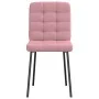 Sillas de comedor 2 unidades terciopelo rosa de , Sillas de comedor - Ref: Foro24-4101084, Precio: 89,31 €, Descuento: %