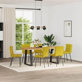 Sillas de comedor 6 unidades terciopelo amarillo by , dining chairs - Ref: Foro24-3315659, Price: 267,85 €, Discount: %