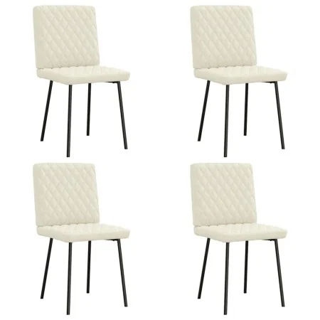 Sillas de comedor 4 unidades terciopelo crema de , Sillas de comedor - Ref: Foro24-3315212, Precio: 167,15 €, Descuento: %