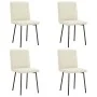 Sillas de comedor 4 unidades terciopelo crema de , Sillas de comedor - Ref: Foro24-3315212, Precio: 167,15 €, Descuento: %
