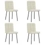 Sillas de comedor 4 unidades terciopelo crema de , Sillas de comedor - Ref: Foro24-3315189, Precio: 170,45 €, Descuento: %