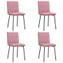 Sillas de comedor 4 unidades terciopelo rosa de , Sillas de comedor - Ref: Foro24-3315348, Precio: 174,98 €, Descuento: %