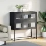 Aparador de acero laminado en frío negro 100,5x39x107 cm de , Aparadores - Ref: Foro24-853422, Precio: 129,91 €, Descuento: %