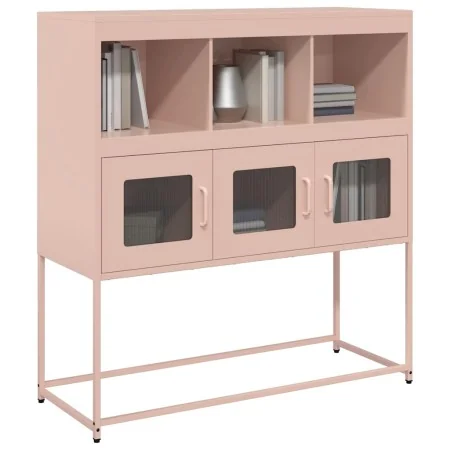 Aparador de acero laminado en frío rosa 100,5x39x107 cm de , Aparadores - Ref: Foro24-853417, Precio: 118,89 €, Descuento: %