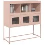 Aparador de acero laminado en frío rosa 100,5x39x107 cm de , Aparadores - Ref: Foro24-853417, Precio: 118,89 €, Descuento: %