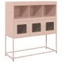 Aparador de acero laminado en frío rosa 100,5x39x107 cm de , Aparadores - Ref: Foro24-853417, Precio: 118,89 €, Descuento: %