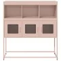 Aparador de acero laminado en frío rosa 100,5x39x107 cm de , Aparadores - Ref: Foro24-853417, Precio: 118,89 €, Descuento: %