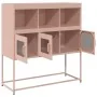 Aparador de acero laminado en frío rosa 100,5x39x107 cm de , Aparadores - Ref: Foro24-853417, Precio: 118,89 €, Descuento: %
