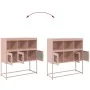 Aparador de acero laminado en frío rosa 100,5x39x107 cm de , Aparadores - Ref: Foro24-853417, Precio: 118,89 €, Descuento: %