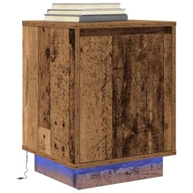 Mesilla de noche con luces LED madera vieja 38x34x50 cm by , Nightstands - Ref: Foro24-861279, Price: 46,92 €, Discount: %