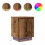 Mesilla de noche con luces LED madera vieja 38x34x50 cm de , Mesitas de noche - Ref: Foro24-861279, Precio: 46,89 €, Descuent...