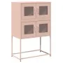 Aparador de acero rosa 68x39x107 cm de , Aparadores - Ref: Foro24-853345, Precio: 100,58 €, Descuento: %